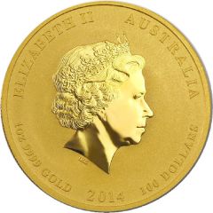 100 Dollars - Elizabeth II 4th Portrait - Year of the Horse - Gold Bullion Coin
