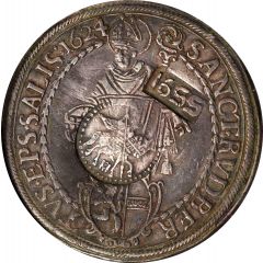 Jefimok Rouble - Alexey Mikhailovich Countermarked over `Salzburg Thaler 1624`