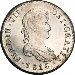8 Reales - Fernando VII bust of Fernando VII