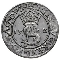 3 Groats - Sigismund II Augustus Monogram, with shield reverse