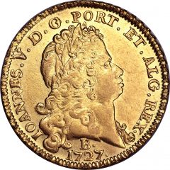 6400 Réis - João V 1st Type of Shield, Bahia Mint