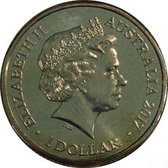 1 Dollar - Elizabeth II 4th Portrait - Year of the Rooster