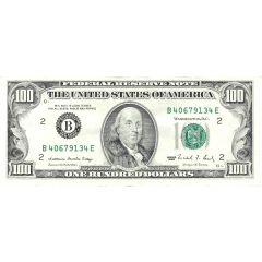 100 Dollars Federal Reserve Note, small portrait