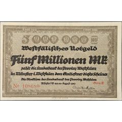 5 000 000 Mark Landesbank der Provinz Westfalen