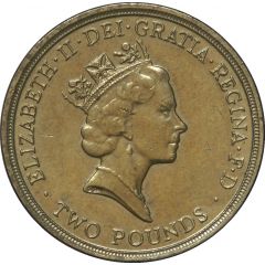 2 Pounds - Elizabeth II 3rd portrait, World War II