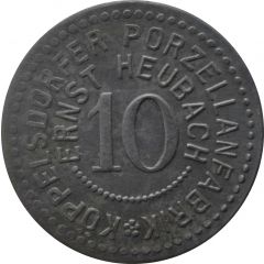 10 Pfennig - Köppelsdorf Porzellanfabrik Ernst Heubach