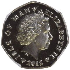 50 Pence - Elizabeth II Christmas 2012, Silver Proof Colourised