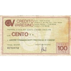 100 Lire Credito Varesino