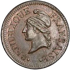 1 Centime pattern by Dupré