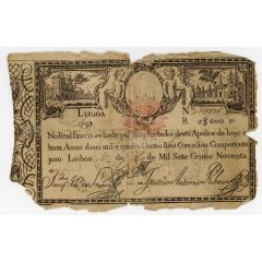 2400 Reis - Pedro IV Overprint on P#4 - John Prince Regent