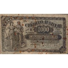 1000 Pesos Banco de Crédito Auxiliar