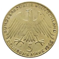 5 Deutsche Mark Friedrich Wilhelm Raiffeisen - Pattern