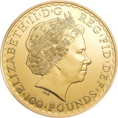 100 Pounds - Elizabeth II 4th portrait, 1 oz Fine Gold