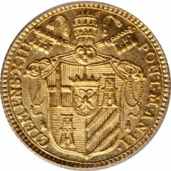 1 Zecchino - Clemente XIII SVPRA FIRMAM PETRAM - Holy Mother Church - Facing