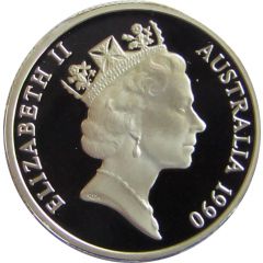1 Dollar - Elizabeth II 3rd Portrait - Mob of Roos - Masterpieces in Silver