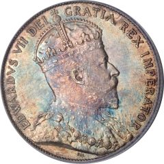 50 Cents - Edward VII Victorian Leaves