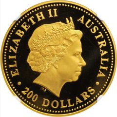 200 Dollars - Elizabeth II 4th Portrait - Australian Nugget - Gold Bullion Coin