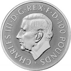 100 Pounds - Charles III Bull of Clarence, 1 oz Fine Platinum