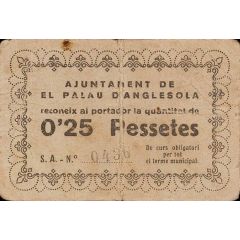 0.25 Pesetas El Palau d`Anglesola
