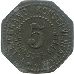 5 Pfennig - Schorndorf W. Leibbrand Konservenfabrik