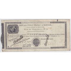 20 Francs - Caisse d`échange de Rouen