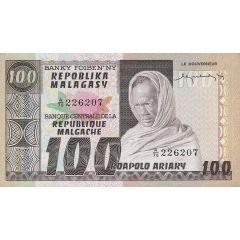 100 Francs / 20 Ariary