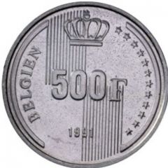 500 Francs - Baudouin I 40th Anniversary of Reign, German text