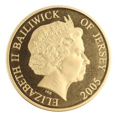5 Pounds - Elizabeth II End of WWII - Returning Evacuees, Gold Proof