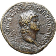 Sestertius - Nero PACE P R TERRA MARIQ PARTA IANVM CLVSIT S C
