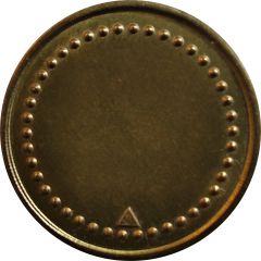 Coffee Machine Token Blank with 42 beads and triangular mintmark, 21 mm