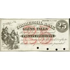 25 Cents Commercial Bank of Glens Falls