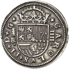 4 Reales - Charles II Segovia, without Portugal arms