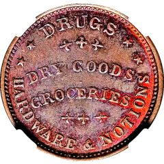 Civil War Merchant Token - Dry Goods United We Stand