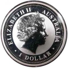 1 Dollar - Elizabeth II 4th Portrait - Australian Kookaburra