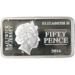 50 Pence - Elizabeth II Bayeux Tapestry - 8 Knights have left Hastings