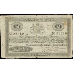 5 Dollars Colonial Bank