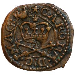 1 Farthing - Charles I Rose issue, type 5