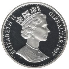 1 Crown - Elizabeth II Queen on horseback