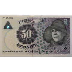50 Kroner Famous Men and Women. Type 2, enhanced security features