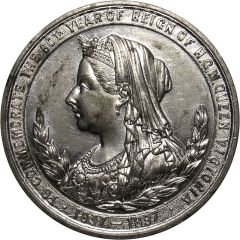 Medal - Victoria Diamond Jubilee; A. Miesch, white metal, 38mm