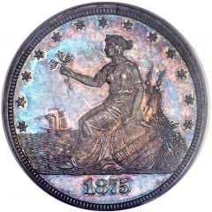 20 Cents '18751/5 Dollar' Pattern, silver