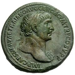 Sestertius - Trajan S P Q R OPTIMO PRINCIPI S C, Fortuna
