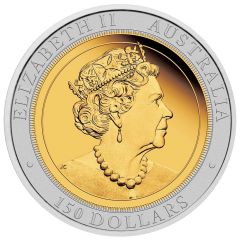 150 Dollars - Elizabeth II 6th Portrait - Australian Wedge-tailed Eagle - Bi-Metal Coin