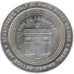 1 Dollar Gaming Token - Paris Hotel Arc de Triomphe, Las Vegas