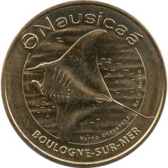Monnaie de Paris Tourist Token - Boulogne-sur-Mer Nausicaä - Raie Manta