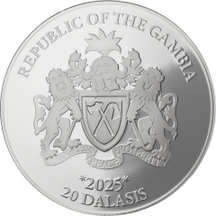 20 Dalasis Rhinos silver coin