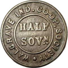 Token - 1/2 Sovereign Walgrave Ind. Co-op Society