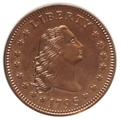 1 oz Copper Flowing Hair Dollar 1795