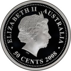50 Cents - Elizabeth II 4th Portrait - Year of the Tiger - Silver Bullion Coin