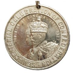 Medal - Canada Semi- Centennial 1917 Ellis, white metal